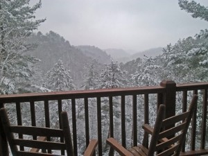 Winter Scene at Heaven's View Cabin!